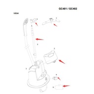 Philips Garment Steamer GC481 GC482 Straight Glove Hook Water Tank Hanger Knob Accessories