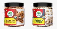 NATURE VILLA Anjeer And Cashew Combo 400Gm Each (Total 800gram)