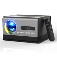 GOOJODOQ Projector 8K โปรเจคเตอร์มินิ 1080P 8K สำหรับโทรศัพท์ โปรเจคเตอร์บ้าน Full HD พกพาง่าย Andr