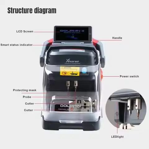 Xhorse Dolphin XP005L XP-005L Key Cutting Machine Plus VVDI Key Tool Max Pro Remote Programmer with