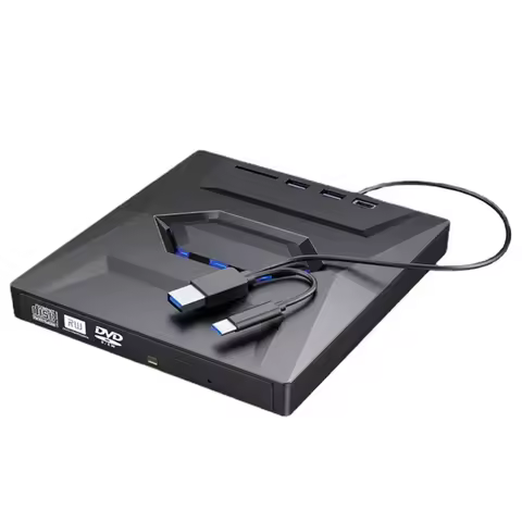USB3.0 TYPE 3-in-1 Multi-Function External Mobile Drive CD DVD Burner, SD Card, U Disk Player Read S