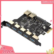 PCI-E USB 3.0 7 Ports Expansion Card with 15pin SATA Power Connector PCIE X1 USB3.0 Adapter 5Gbps