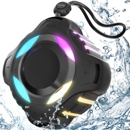 Waterproof Bluetooth Speaker IPX7, Shower Speaker with Dynamic Lights, TWS Mode, Loud Stereo Sound, 