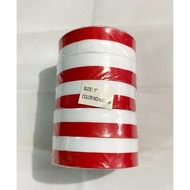 MERAH Red and White Ribbon 1 inch (1 slop contains 5 rolls) August 17 August cloth ribbon flag ribbo