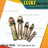 DYNA BOLT (EXPANSION BOLT) size: 1/4"(50mm), 5/16"(65mm), 3/8"(75mm)