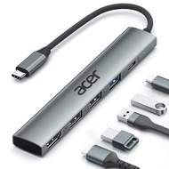 acer USB-C Hub (5-in-1, 4K, HDMI) USB Hub Type-C 100W PD Fast Charging 1*USB3.0+2*USB2.0 Port 5Gbps 