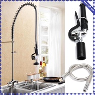 [KesotoafMY] Commercial Kitchen Sink Faucet Rinse Spray Head Faucet Tap+Flexible Hose