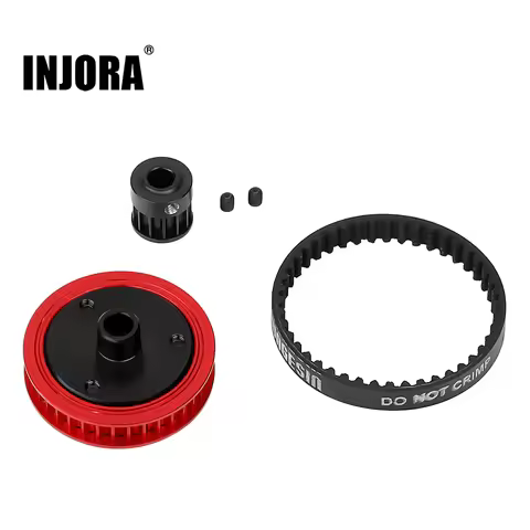 INJORA 3.2/5.0 Belt Drive Transmission Gears System for 1/10 RC Car Crawler Axial SCX10 & SCX10 II 9