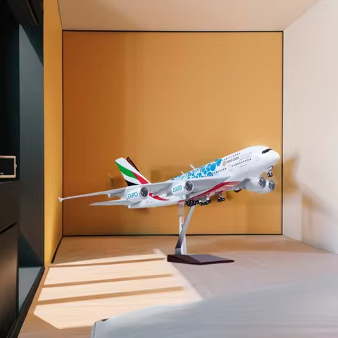 Die-cast Resin Aircraft A380 Scale 1:160 Airplane Model Toys for Airbus 380 Expo Aircraft Airlines L