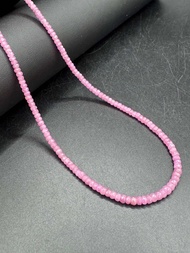 Pink natural sapphire beads 3.0-4.5 MM Approx (1 strand). natural pink sapphire beads