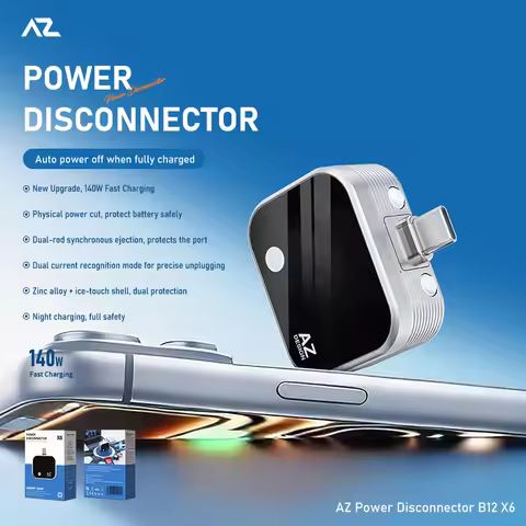 AZ Intelligence Full Charge Auto-Disconnect Charging Adapter 140W Type-C Fast Charging Connector For