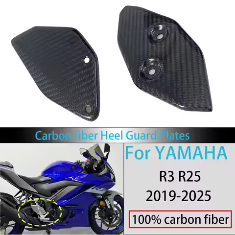 For Yamaha R3 R25 2019-2025 motorcycle accessories Carbon fiber foot pedal protector Rear foot prote