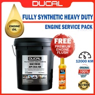 DUCAL FULLY SYNTHETIC HEAVY DUTY DIESEL ENGINE OIL 5W40 API CK4/SN 18 LITRES (FREE ENGINE FLUSH) MIN