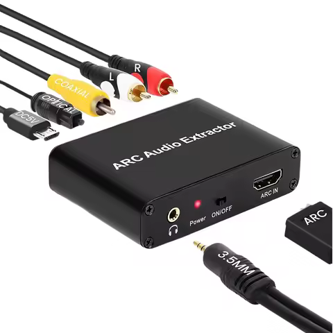 HDMI-Compatible ARC Audio Extractor ARC To SPDIF Coaxial L/R Stereo 3.5mm Jack Audio Adapter for HDT