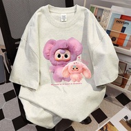 Baby Three Korean Woman T-shirt Unisex Men Short Sleeve Topskapas lengan pendek T-shirt S-5XL