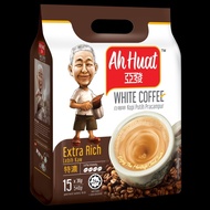 Ah Huat White Coffee Extra Rich | Kopi Putih Pracampur Lebih Kaw | 15 Paket x  36 Gram