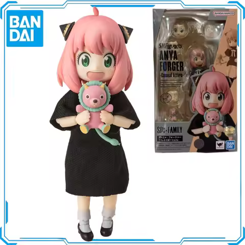 In Stock Original Bandai SHF SPY×FAMILY Series Anya Forger Action Figures Toys Gifts Model Genuine C
