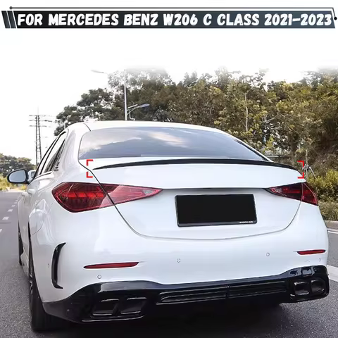 Rear Trunk Spoiler For Mercedes Benz W206 C Class C200 C260 C300 2021-2023 Tail Wing Spoiler Tuning