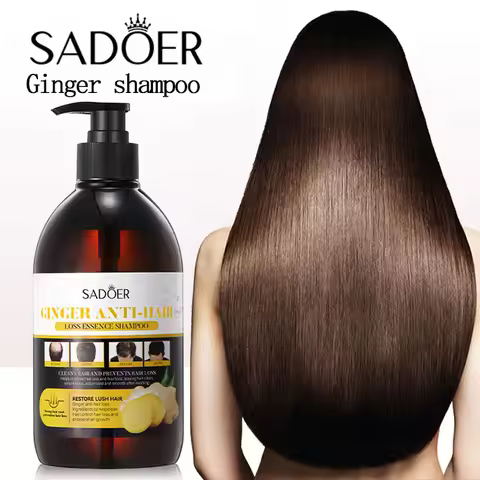 500ml Ginger Anti-Hair Loss Shampoo Long-lasting Fragrances Shampoo Deeply Moisturizing Smooth Set W