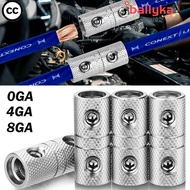 CC Car Speaker Wire Terminal, Brass Silver Car Audio Connector,  0GA 4GA 8GA Audio Amp Input Adapter
