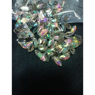 MATA (1 pack) 9 x 18 Rainbow diamond stone / sewing diamond stone / olive resin stone / eye