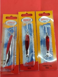 HALCO TWISTY CHROME RED METAL FISHING LURE