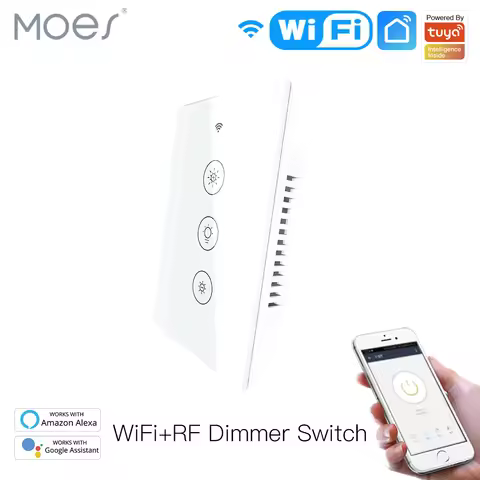New WiFi RF Smart Light Dimmer Switch 2/3Way Smart Life/Tuya APP Control Works with Alexa Google Voi