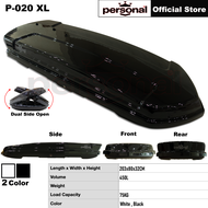 PERSONAL P-020 XL Car Roof Box PC Material 450L Glossy Color Slim Compact Cargo Roofbox Carrier.Kotak Bumbung kereta