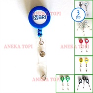 ID Card Yoyo BRI Gantungan ID Card Holder Logo Bank BRI - Aneka Topi / 3pcs