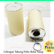 Murah ! Celengan Kaleng Polos S M L/Celengan Kaleng Tanpa Stiker/Celengan Bulat Tabung/CL Komposit