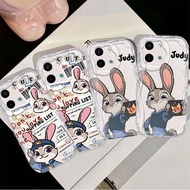 Casing For VIVO Y28 4G Cartoon Cream Cover Judy Couple Soft TPU 3D Waves Silicone Clear Case