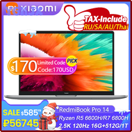 YGKJX Xiaomi Redmibook Pro 14 2022 Laptop Amd Ryzen R5 6600H/R7 6800H Amd Radeon 680M 16G Ram 512G/1T Ssd 14Inch 2.5K 120Hz Notebook GEERD