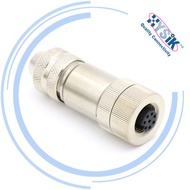All Metal Connector M12-8P Aviation Plug A Shielded Connector On-site Assembly Waterproof Connector