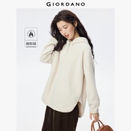 Giordanoผู้หญิง เสื้อสเวตเตอร์คลุมด้วยผ้าฟลีซขนาดใหญ่แบบพลิกกลับได้ Free Shipping 05322802