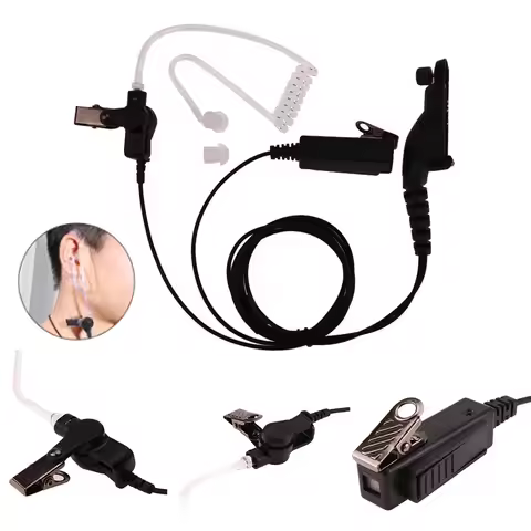 Air Acoustic Tube Earpiece PTT Mic Headset for Motorola XiR P8668 P8268 P8260 P8268 P8620 P8628 APX