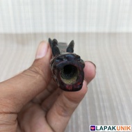 Pipa once akar bahar merah ukir naga A083 - pipa once pipa rokok kayu pipa cangklong pipa kayu pipa