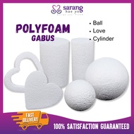 Cylinder Ball Love Polyfoam Gabus Silinder Gabus Bola Gabus Bunga Manggar Polyform Decoration Gubaha