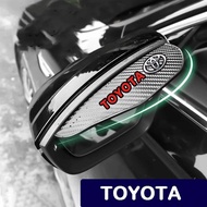 【TOYOTA】2 Pcs Mirror Rain Visor Smoke Guard, Carbon Fiber Texture Rear View Side Mirror Rain Eyebrow View Mirror Visor Guard for RUSH/WIGO/INNOVA/Calya/Dyna/Yaris/Sienta/Fortuner/Harrier/Vios/Camry/Corolla/CROSS/Wish/Revo/Hiace/Altis