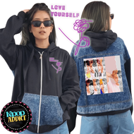 JAKET BTS CHIBI BAHAN JEANSKOMBINASI BTS PREMIUM BANGTAN BAHAN JEANS