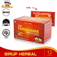 Sari TEMULAWAK Herbal Syrup 12sachet Contents 15ml BPOM Halal Improves Children's Appetite Pills