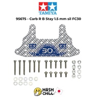 FULLY COWLED 30TH ANNIV. HG CARBON REAR BRAKE STAY (1.5mm/SILVER) Tamiya 95675