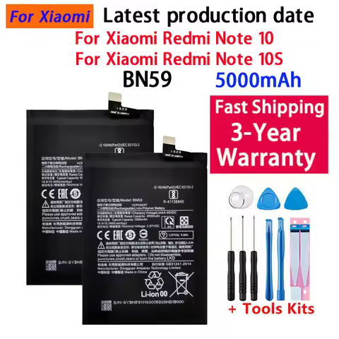 Fast Shipping BN59 100% New High Quality For Xiaomi Redmi Note10 Note 10 Note 10S 5000mAh Bateria Ba