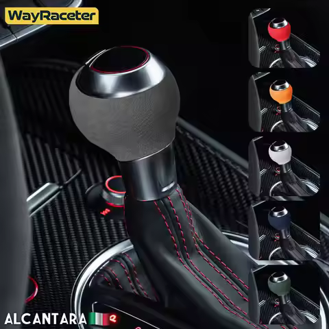 Alcantara Wrap ABS LHD & RHD Car Gear Shift Knob Cover For Audi TTRS 8J MK2 MK3 8S 2010+ 2013 2015 2