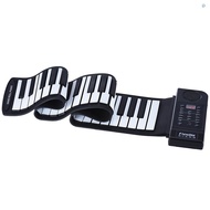 Portable Silicon 61 Keys Roll Up Piano Electronic MIDI Keyboard with Built-in Loud Speaker