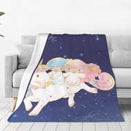 Sanrio Little Twin Stars Super Soft Blanket Anti-pilling Blanket Warm Comfort Air Conditioning Blanket Travel Office Bedroom Sofa Bed Blanket