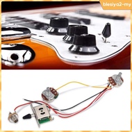 [BlesiyaedMY] Guitar Pre-wired Wiring Harness 3 Way Toggle Switch 500K for Electric Guitar