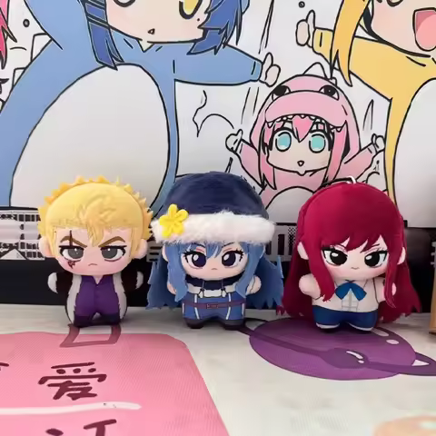 10cm FAIRY Laxus Dreyar Plush Dolls Pendant Mini Anime Juvia Lockser Erza Keychain Plush Toys Backpa
