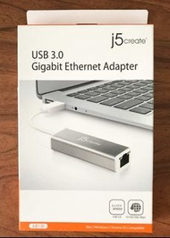 KaiJet j5create USB 3.0 Gigabit LAN 超高速外接網路卡 JUE130【極新二手】