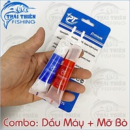 Combo 2 Chai Dầu Máy Mỡ Bò Pioneer Dùng Bôi Trơn Bánh Răng Nhông Bạc Đạn Bảo Dưỡng Các Loại Máy Câu Cá Đứng, Ngang