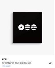 BTS Arirang T-shirt CD box set